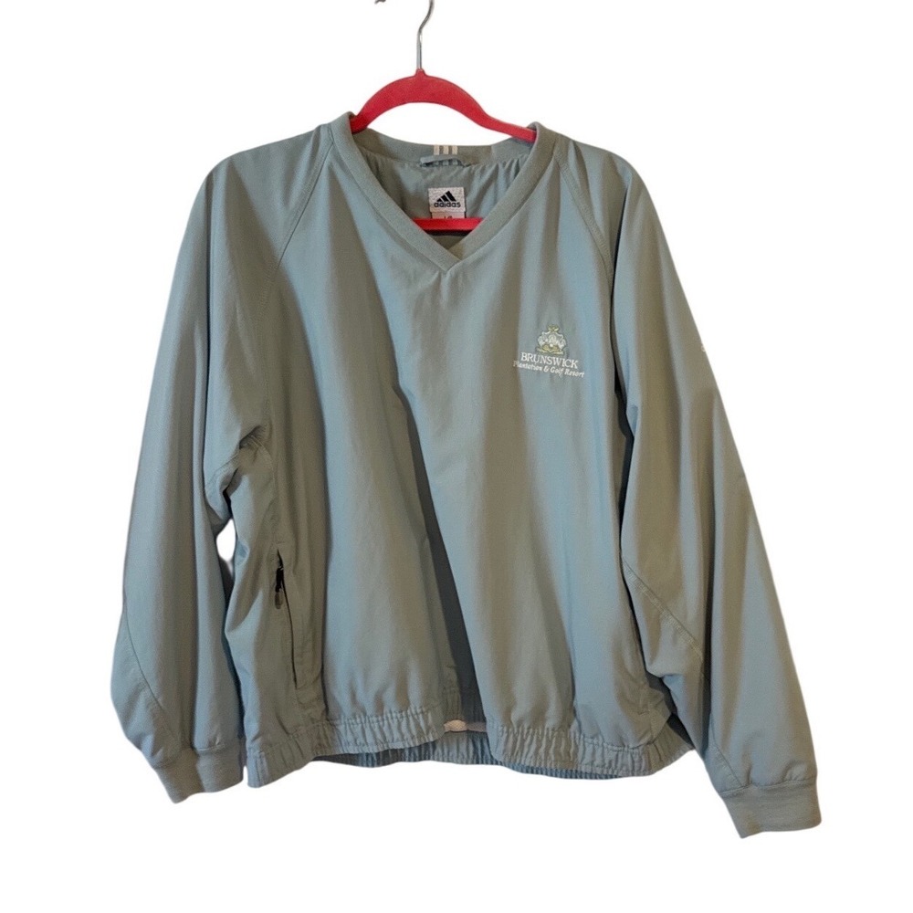 Adidas ClimaShell Wind Golf Pullover Brunswick Plantation Sage Green Mens Large